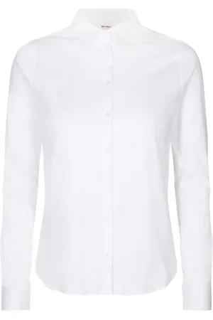 Mos Mosh Bluser & Skjorter, Dame, Hvid, S, Bomuld, Tina Jersey Skjorte