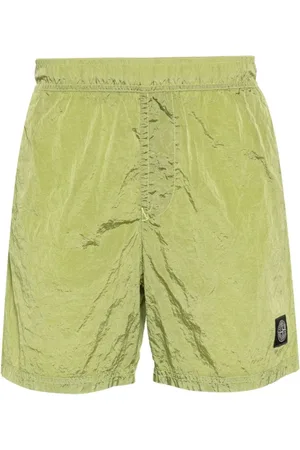 Stone Island Badetøj, Herre, Grøn, XL, Nylon, Iridescent Nylon Metal Badeshorts