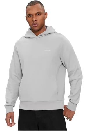 Calvin Klein Sweathshirts & Hoodies, Herre, Grå, 2XL, Bomuld, Hoodies