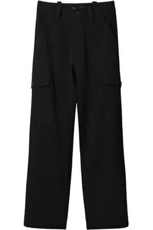 Desigual Bukser, Dame, Sort, XL, Uld, Straight Bukser