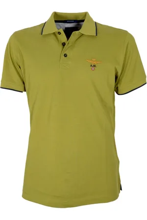 Aeronautica Militare Top, Herre, Grøn, S, Bomuld, Bluser