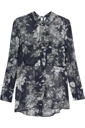 SEMICOUTURE Bluser & Skjorter, Dame, Blå, S, Chiffon, Bluser