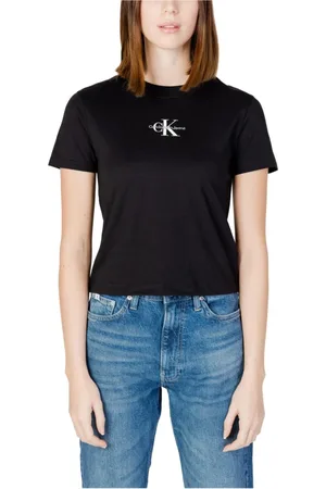 Calvin Klein Top, Dame, Sort, XS, Bomuld, T-shirts