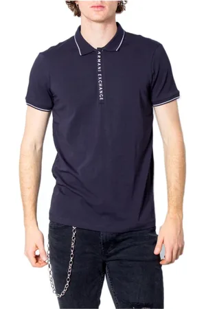 Armani Exchange Top, Herre, Blå, M, Bomuld, Polo Bluser