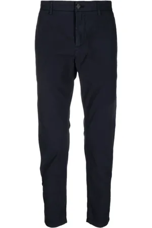 DEPARTMENT FIVE Bukser, Herre, Blå, W29, Bomuld, Stretch Chino Bukser med Piping Detalje