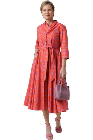 ROSSO35 Kjole, Dame, Flerfarvet, M, Bomuld, Dresses