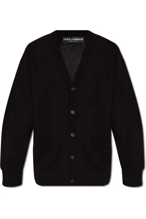 Dolce & Gabbana Strik, Herre, Sort, S, Bomuld, Knapkort jakke