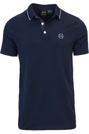 Armani Exchange Top, Herre, Blå, L, Bomuld, Polo Bluser