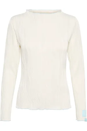 Karen by Simonsen Bluser & Skjorter, Dame, , XS, Uld, Tekstureret Langærmet T-shirt Top