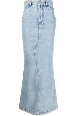 Moschino Nederdel, Dame, Blå, L, Denim, Denim Skirts