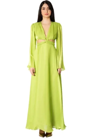 ACTUALEE Kjole, Dame, Grøn, M, Uld, Maxi Dresses