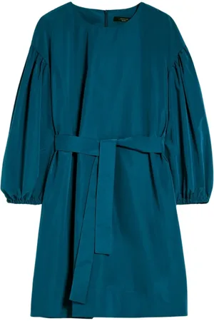 Max Mara Kjole, Dame, Grøn, 2XS, Oversized Taffeta Kort Kjole