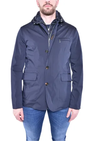 MOORER Jakke, Herre, Blå, L, Uld, Jackets