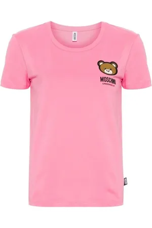 Moschino Top, Dame, Lyserød, M, Bomuld, Rosa Teddy Bear T-shirt