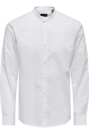 Only & Sons Skjorte, Herre, Hvid, XL, Bomuld, Klassisk Hvid Skjorte