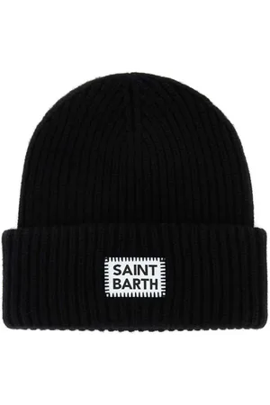 MC2 SAINT BARTH Tilbehør, Dame, Sort, ONE SIZE, Uld, Sort uldblandet beanie hue
