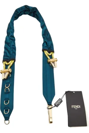 Fendi Pre-owned, Dame, Blå, ONE SIZE, Satin, Pre-owned Satin baelter
