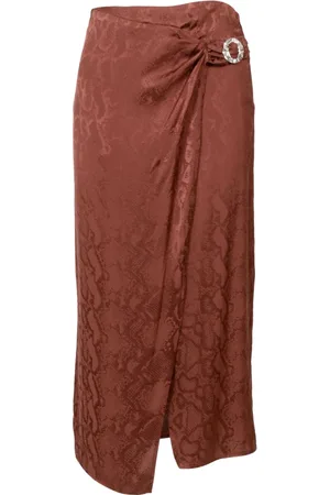 SIMONA CORSELLINI Nederdel, Dame, Brun, M, Uld, Maxi Skirts