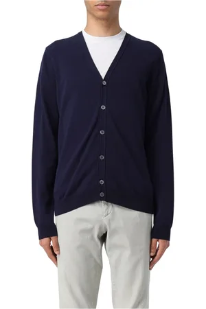 ZANONE Strik, Herre, Blå, 4XL, Bomuld, Cardigans