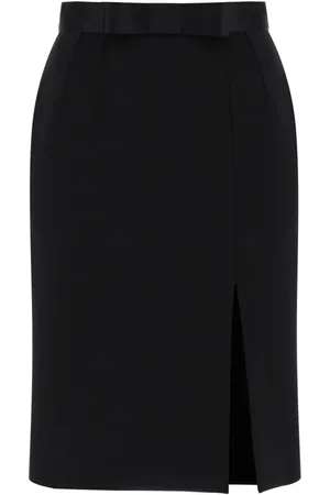 Dolce & Gabbana Nederdel, Dame, Sort, L, Satin, Elegant Satin Talje Blyant Nederdel