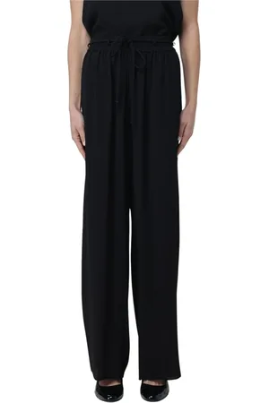 Giorgio Armani Bukser, Dame, Sort, S, Uld, Wide Bukser