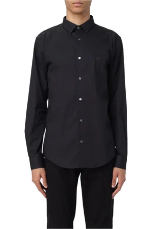 Giorgio Armani Skjorte, Herre, Sort, S, Uld, Stilfulde Skjorter