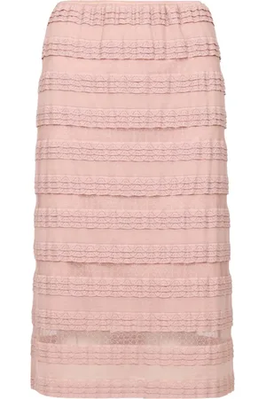 Nº21 Nederdel, Dame, Lyserød, 2XL, Bomuld, Midi Skirts