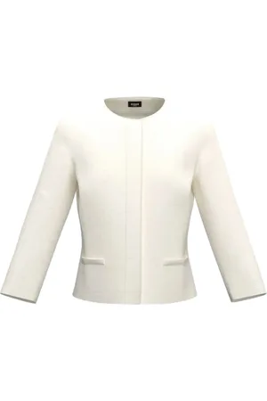 MARELLA Jakke, Dame, Hvid, L, Uld, Jackets