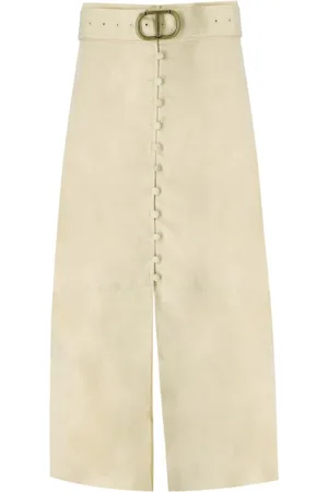 Twin-Set Nederdel, Dame, , XS, Uld, Bæltet Nederdel med Logo Spænde