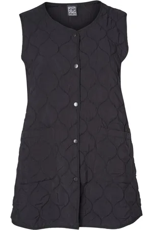 Pont Neuf Jakke, Dame, Sort, XS, Uld, Stilfuld Sort Vest med Knapper og Lommer