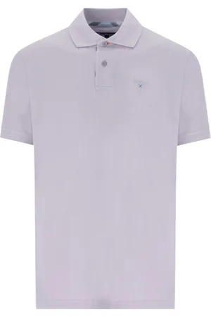 Barbour Top, Herre, Lilla, L, Bomuld, Lilla Pique Bomuld Polo Skjorte