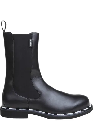 Moschino Sko, Dame, Sort, 37 EU, Læder, Sorte ankelstøvler i vegansk læder Aw23