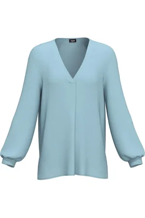 MARELLA Bluser & Skjorter, Dame, Blå, L, Uld, Bluser