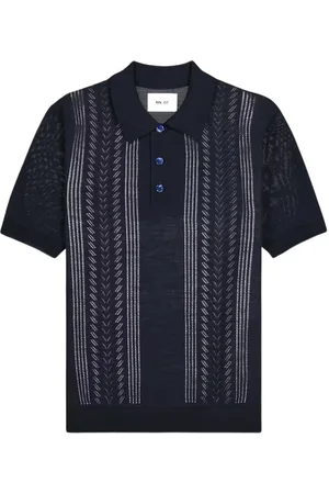 NN.07 Top, Herre, Blå, S, Uld, Polo Bluser