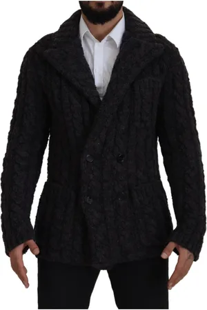 Dolce & Gabbana Strik, Herre, Sort, S, Uld, Cardigans