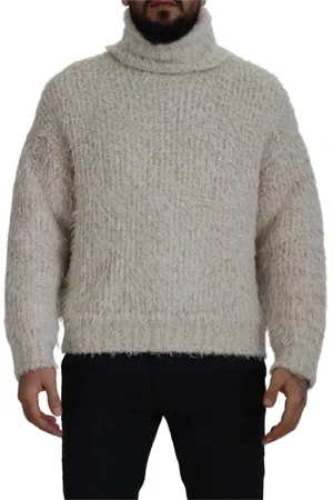 Dolce & Gabbana Strik, Herre, , S, Uld, Kremet uld strik turtleneck pullover sweater