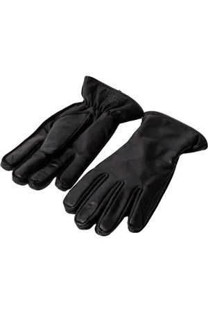 Stetson Tilbehør, Herre, Sort, 8 1/2 IN, Uld, Sort Ko-skind Handsker