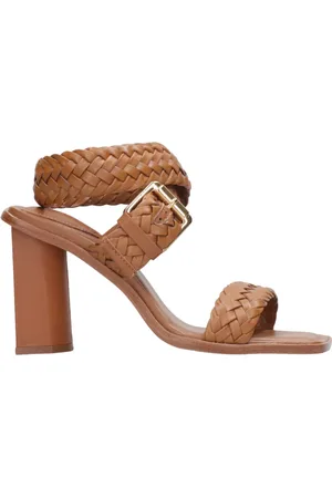 Schutz Sko, Dame, Brun, 38 EU, Læder, Brun læder rem sandaler hæle
