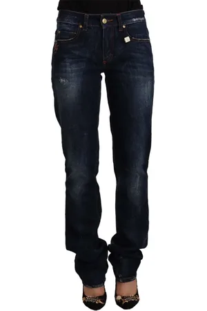 Gianfranco Ferré Jeans, Dame, Blå, W25, Bomuld, Loose-fit Jeans