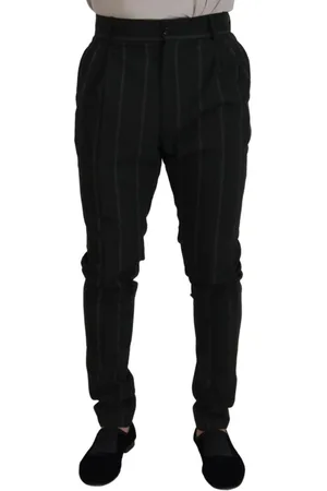 Dolce & Gabbana Bukser, Herre, Sort, M, Uld, Suit Bukser