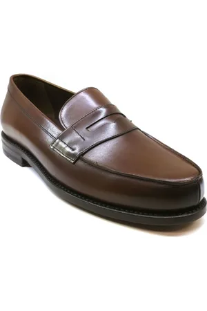 Berwick Sko, Herre, Brun, 44 EU, Brun Kalveskind Loafer med Penny Strap