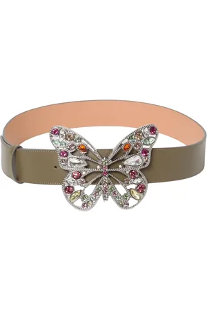 BLUMARINE Tilbehør, Dame, Grøn, S, Læder, Sommerfugl Bælte