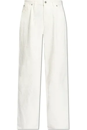 Halfboy Jeans, Dame, Hvid, W25, Højtaljede jeans