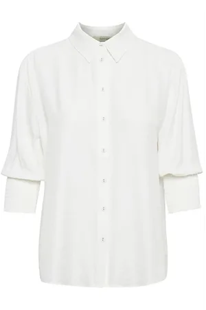 Cream Bluser & Skjorter, Dame, Hvid, L, Nylon, Nolacr Shirt Bluser 10606063 Chalk