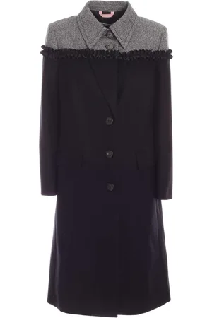 VIVETTA Frakke, Dame, Sort, S, Uld, Sort Herringbone Uldfrakke