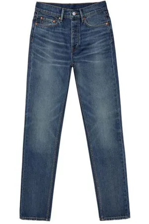 Denham Jeans, Dame, Blå, W28, Læder, Slim-fit Jeans