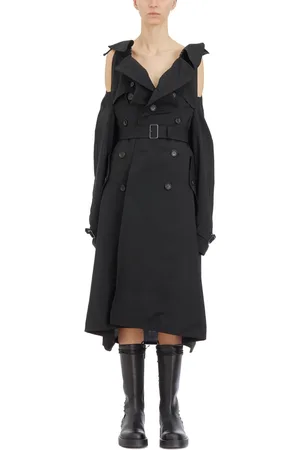 JUNYA WATANABE Frakke, Dame, Sort, S, Uld, Lana Trench Frakke