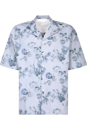 OFFICINE GENERALE Skjorte, Herre, Flerfarvet, S, Bomuld, Short Sleeve Bluser