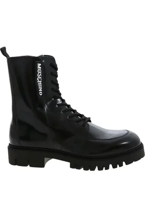 Moschino Sko, Herre, Sort, 40 EU, Læder, Lace-up Støvler