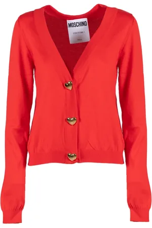 Moschino Strik, Dame, Rød, M, Bomuld, Cardigans